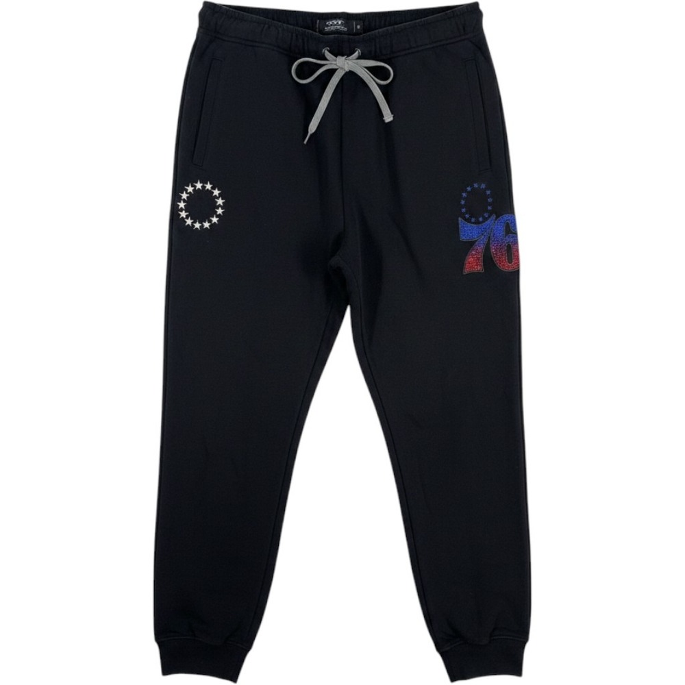 Pro Standard Philadelphia 76ers NBA Jogger Sweatpants Black Mens Medium NEW